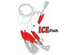 Návazec pro mořský rybolov ICE Fish rybky RED