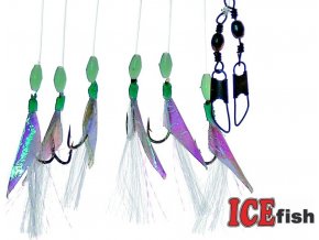 Návazec pro mořský rybolov ICE Fish fólie fluo