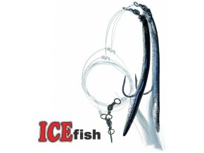 Návazec pro mořský rybolov ICE Fish trubičky MIX B černá/stříbrná