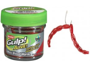 Berkley Gulp Alive Maxi Blood Worm patentky velké červené 59 g