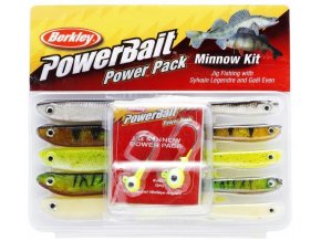 Berkley PowerBait Minnow Power Pack sada smáčků 7,5 cm/10 cm + jigové hlavičky