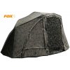 Rybářské brolly FOX 60 Brolly Ven-Tec Rpistop System Camo s odolnou deštníkovou konstrukcí, nepromokavým pláštěm s vodním sloupcem 20000 mm, vnitřním parním štítem, podlážkou, variabilním Full Front předním panelem se 3 variantami použití a 4 bouřkovými tyčemi.