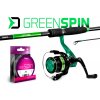 Přívlačový set Delphin GreenSPIN 180 cm/30 g + 2T + 0,22 mm