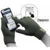 Pletené rukavice Delphin KNITY s možností ovládání dotykových mobilů i tabletů bez nutnosti sundávání z rukou.