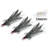 Delphin B!RD Hook TRIPLE 3ks - trojháčky/černá pírka