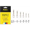 Obratlíky s karabinkou Delphin Rolling Swivel with Fastlock Snap B-01 - 10 ks