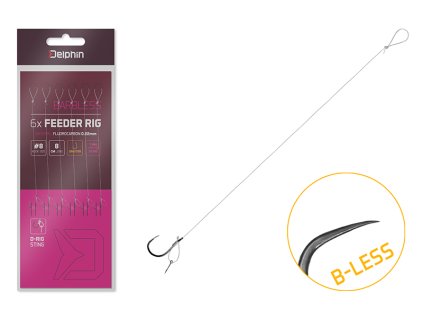Nadväzec Delphin FLR D-rig / 6ks (Variant Nadväzec Delphin FLR D-rig / 6ks 8cm / 0,22mm / B-LESS #8 / Sting 7mm)