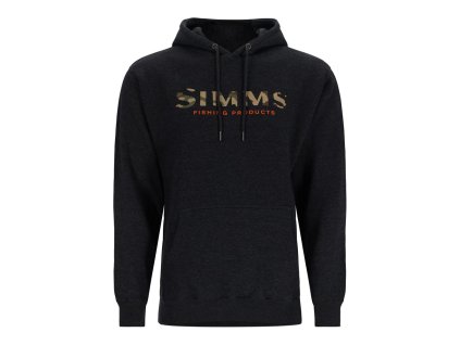Simms Logo Hoody (Farba Charcoal Heather, Veľkosť M)