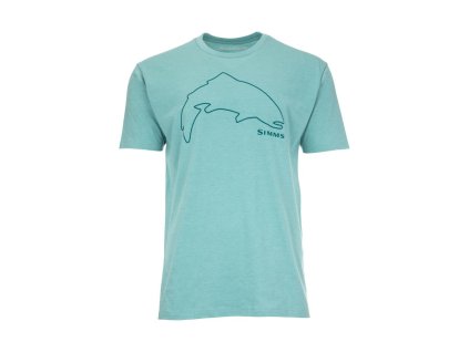 Trout Outline T-Shirt (Farba Oil Blue Heather, Veľkosť XL)