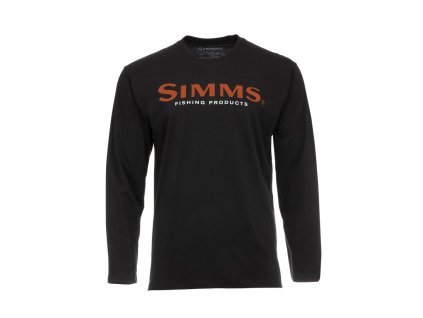 Simms Logo Shirt LS (Farba Black, Veľkosť M)