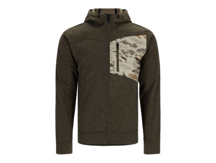 Simms CX Hoody - Full Zip (Farba Dark Stone/Ghost Camo Stone, Veľkosť S)