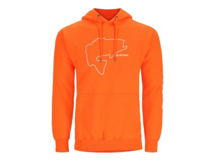 Bass Outline Hoody (Farba Neon Orange, Veľkosť XL)