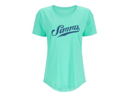 Women's Simms Script T-Shirt (Farba Gulf Blue, Veľkosť L)