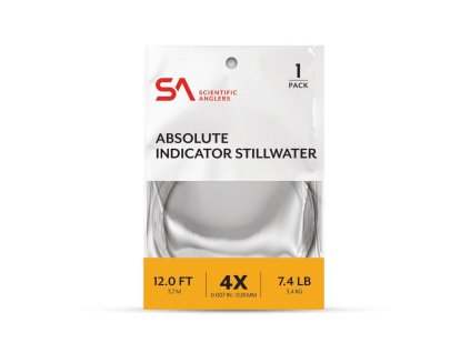 Absolute Indicator/Stillwater Leader 12' (Farba Clear, Veľkosť 4X (0,18 mm))