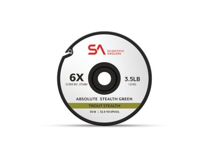 Absolute Trout Stealth Tippet (Farba Green, Veľkosť 6X (0,13 mm))