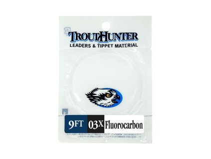 TroutHunter Fluorocarbon Leader 9ft (Farba Clear, Veľkosť 03X (0,370 mm))