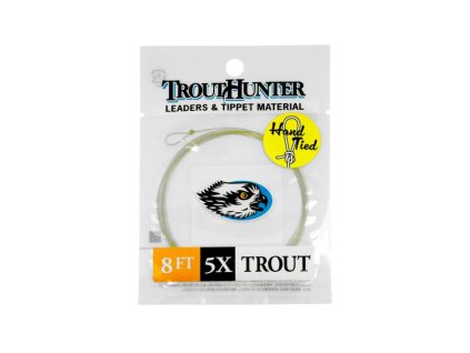 TroutHunter Nylon Leader w/loop 8ft (Farba Clear, Veľkosť 5X (0,148 mm))