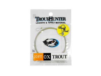 TroutHunter Nylon Leader w/loop 10ft (Farba Clear, Veľkosť 0X (0,285 mm))