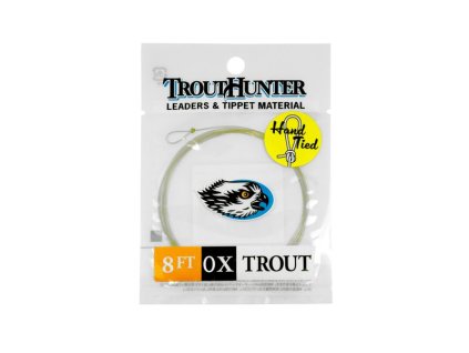 TroutHunter Nylon Leader w/loop 8ft (Farba Clear, Veľkosť 0X (0,285 mm))