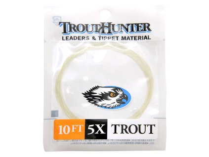 TroutHunter Nylon Leader 10ft (Farba Clear, Veľkosť 0X (0,285 mm))