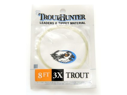 TroutHunter Nylon Leader 8ft (Farba Clear, Veľkosť 0X (0,285 mm))