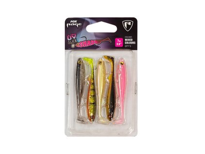 Fox Rage Ultra UV Mixed Colour Lure Packs (Variant 5x Mixed Colour Ultra UV Zander Pro Shads - 7.5cm)