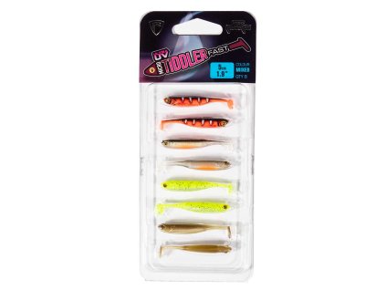 Fox Rage Micro Tiddler Fast Mixed Colour Lure Pack (Variant Rage UV Micro TF 4cm x 8pcs RW HO CA W)