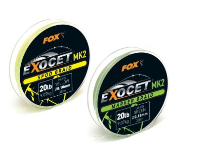 Fox Exocet® MK2 Spod & Marker Braid (Variant Exocet® MK2 Spod & Marker Braid - 0.18mm/20lb x300m MARKER -Green)