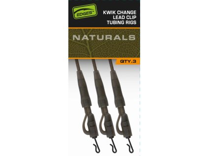Fox EDGES™ Naturals Kwik Change Lead Clip Tubing Setup (Variant Edges Kwik Change lead clip Tubing Rigs)