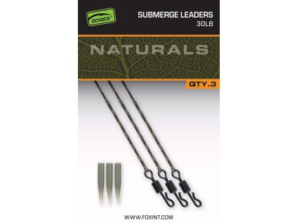 Fox EDGES™ Naturals Submerge Leaders (Variant Naturals Submerged Leaders 40lb x 3)