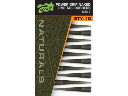 Fox EDGES™ Naturals Power Grip Naked Line Tail Rubbers - Size 7 (Variant Edges Naturals Power Grip Naked line tail rubbers size 7 x 10)