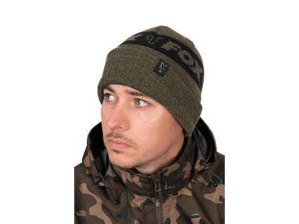 Fox Collection Beanie Hat - Green & Black (Variant Fox Collection Beanie G/B)