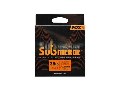Fox Submerge Orange Sinking Braid (Variant Submerge Orange sinking braid x 300m 0.20mm 35lb/15.8kg)