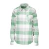 Women's Sunset Flannel (Farba Seafoam Buffalo Plaid, Veľkosť XS)