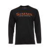 Simms Logo Shirt LS (Farba Black, Veľkosť M)