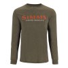 Simms Logo Shirt LS (Farba Black, Veľkosť M)
