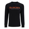 Simms Logo Shirt LS (Farba Black, Veľkosť M)