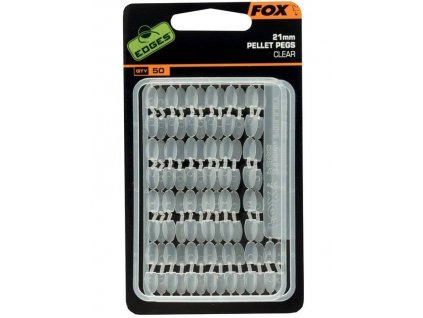 FOX ZARÁŽKY NA PELETY EDGES PELLET PEGS CLEAR / BARVA: CLEAR, VELIKOST: 21 MM, BALENÍ: 50 KS