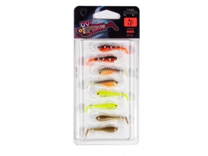 fox rage gumova nastraha micro spikey mixed colour lure pack 4 cm