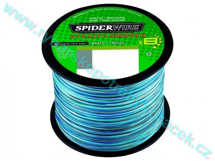 1017337 spiderwire pletena snura stealth smooth 8 x8 pe braid blue camo