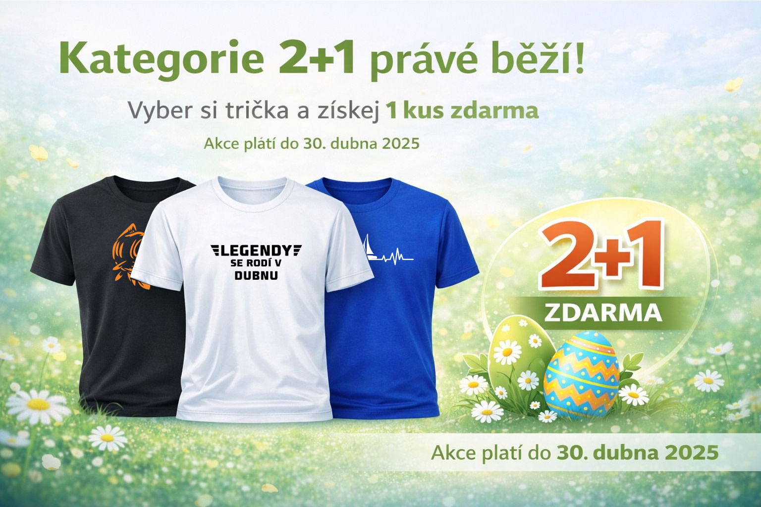 Akce 2+1 na oblíbená trička