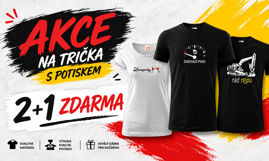 Akce 2+1 na oblíbená trička