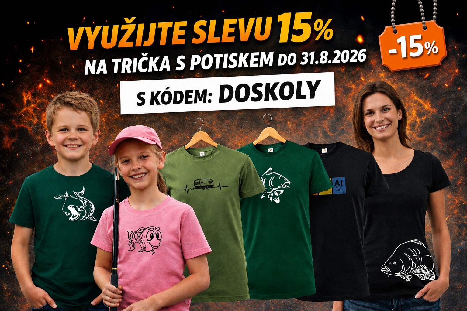 sleva 15% na trička s potiskem