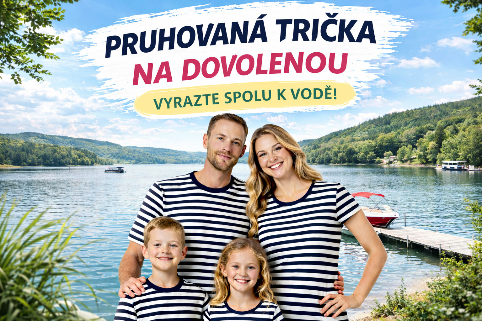 pruhované tričko pro celou rodinu