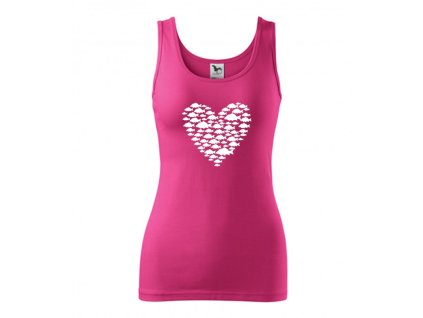 Dámské rybářské tílko – srdce z kapříků