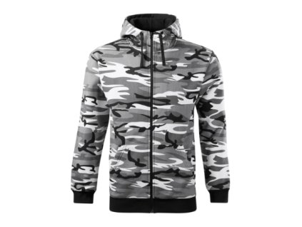 Camo Zipper Mikina pánská (Velikost S, Varianta camouflage gray)