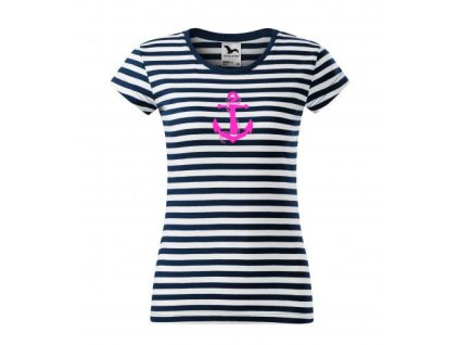 pruhovane tricko s ruzovou kotvou
