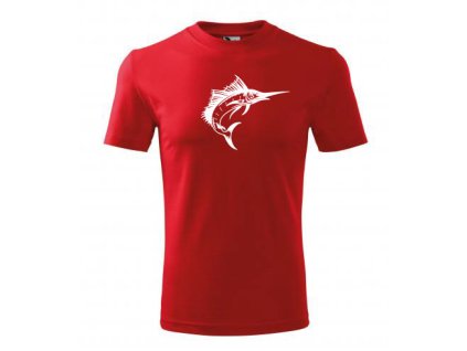 tričko s rybou mečoun červe