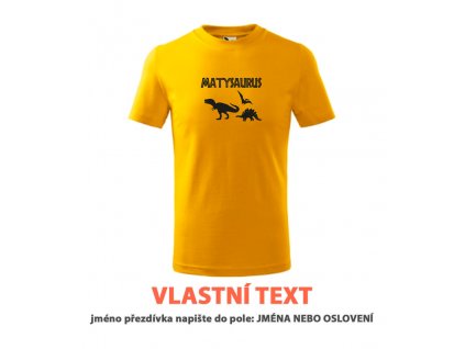 Dětské tričko dinosauři s vlastním textem