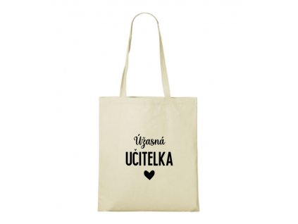 Taška Úžasná učitelka (Barva textilu naturální)
